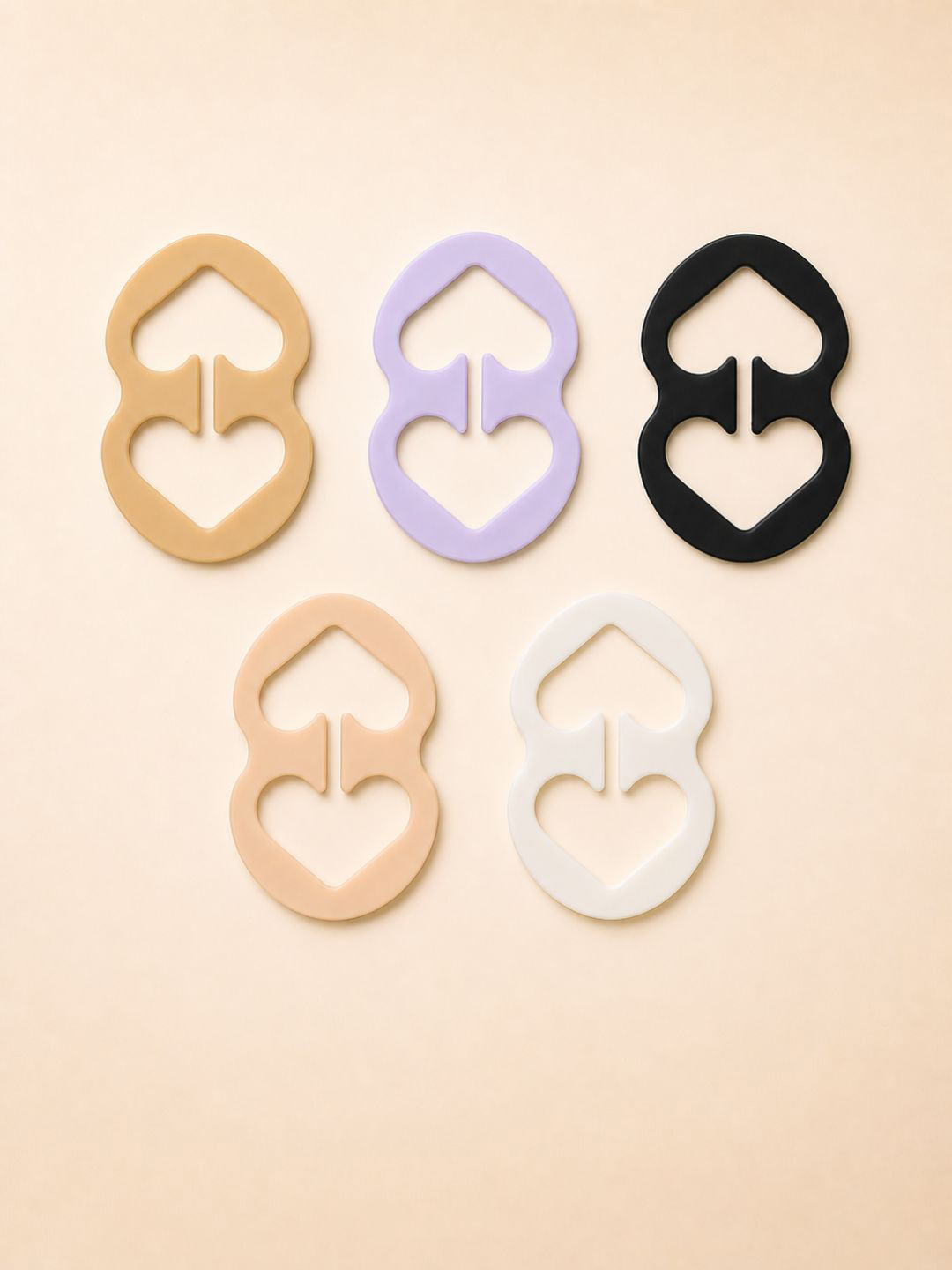 SECRETS BY ZEROKAATA Pack of 5 Pieces Racer Back Bra Strap Clips For Women