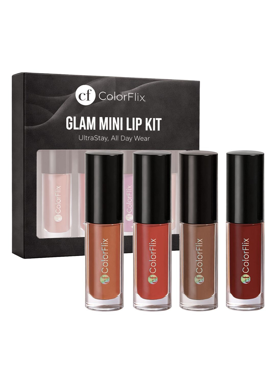 COLORFLIX Set Of 4 Glam Mini Liquid Lipsticks - 2 ml Each
