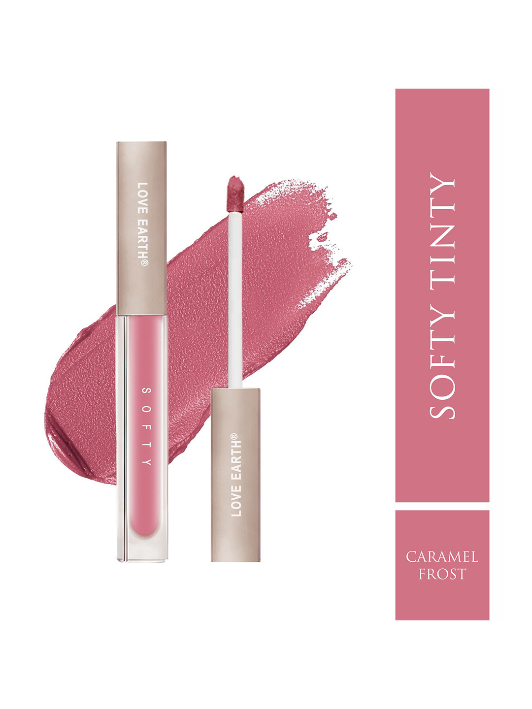 LOVE EARTH Caramel Frost Vitamin E Squalane & Peptides Infused Hydrating Lip Tint - 1.5ML