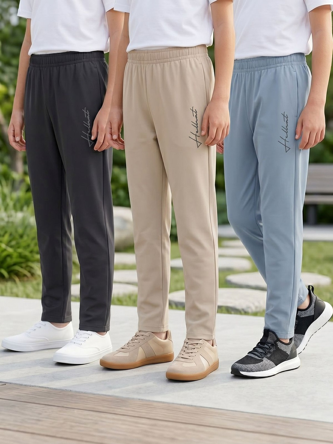 HELLCAT Boys Regular Fit Brand Logo Joggers