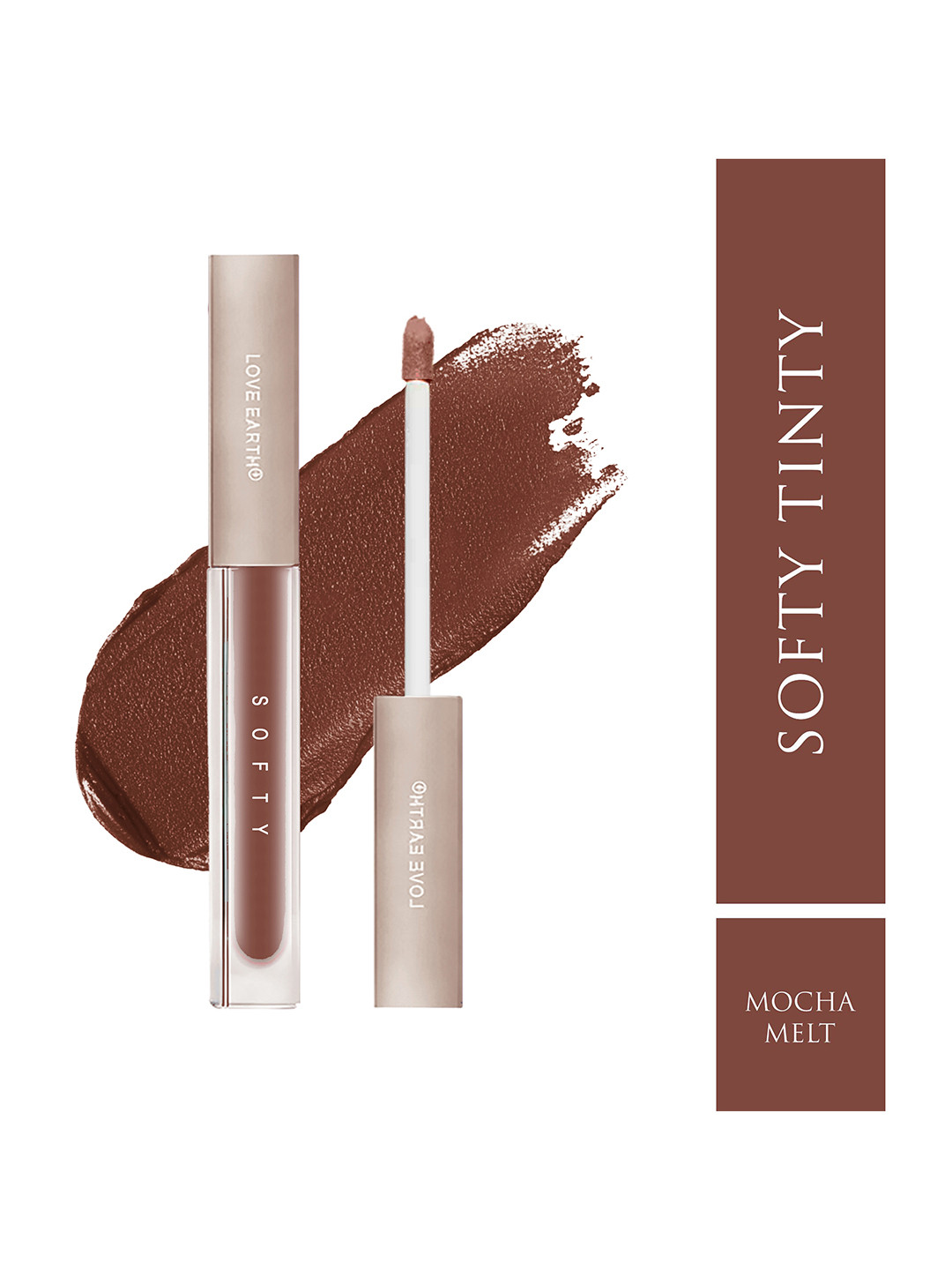 LOVE EARTH Mocha Melt Vitamin E - Squalane & Peptides Infused Hydrating Lip Tint -1.5ML
