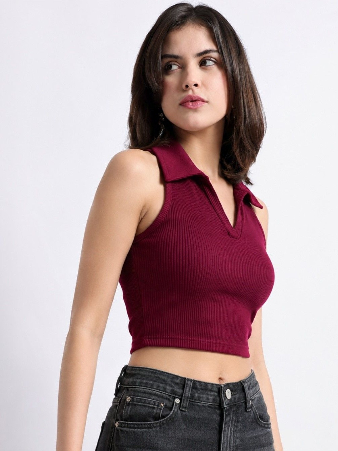 LADYGLOW Cotton Crop Top