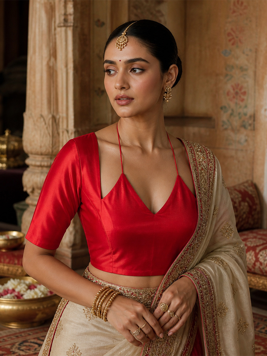 Niraha Solid Saree Blouse