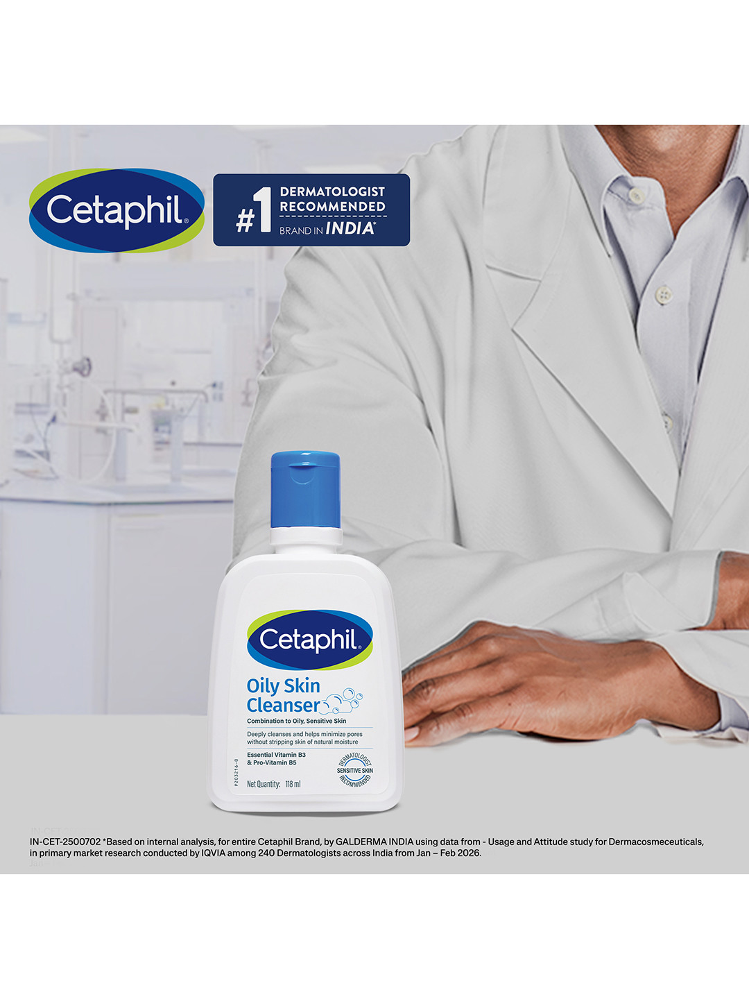 Cetaphil Oily Skin Cleanser With Vitamin B5 - 118 ml - Photo 2