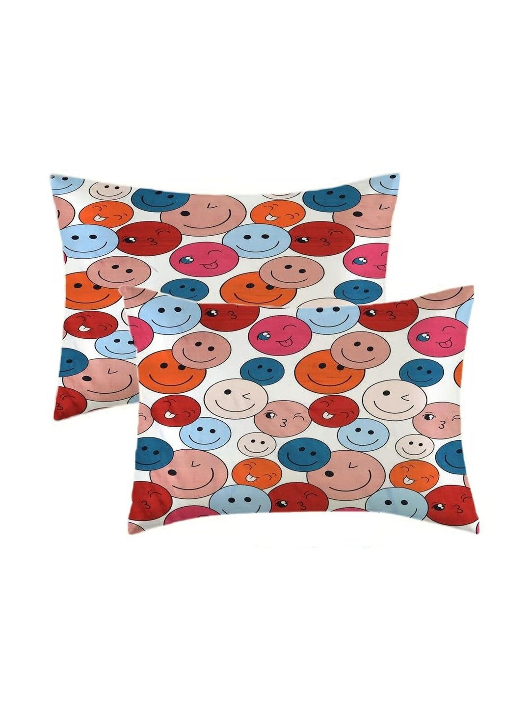 Filymore White & Red 2 Pieces Abstract Rectangle Pillow Covers