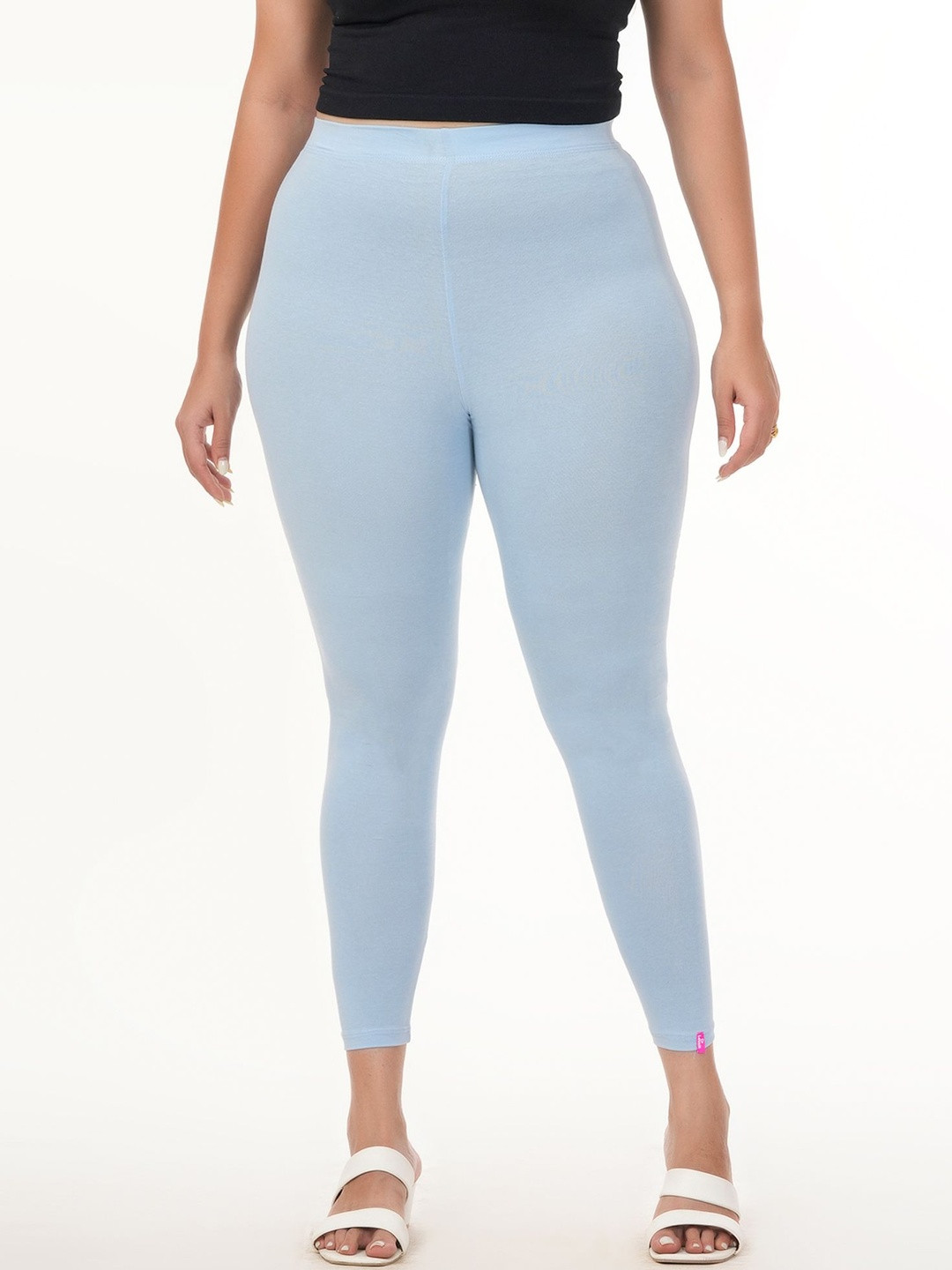 Loveit Women Cotton Blend Solid Ankle Length Leggings