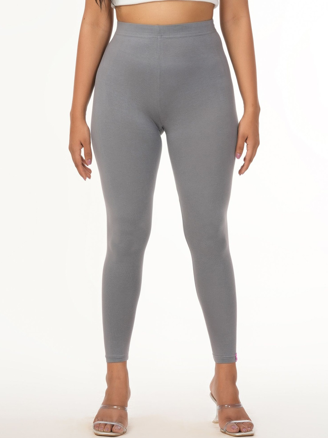 Loveit Women Cotton Blend Solid Ankle Length Leggings