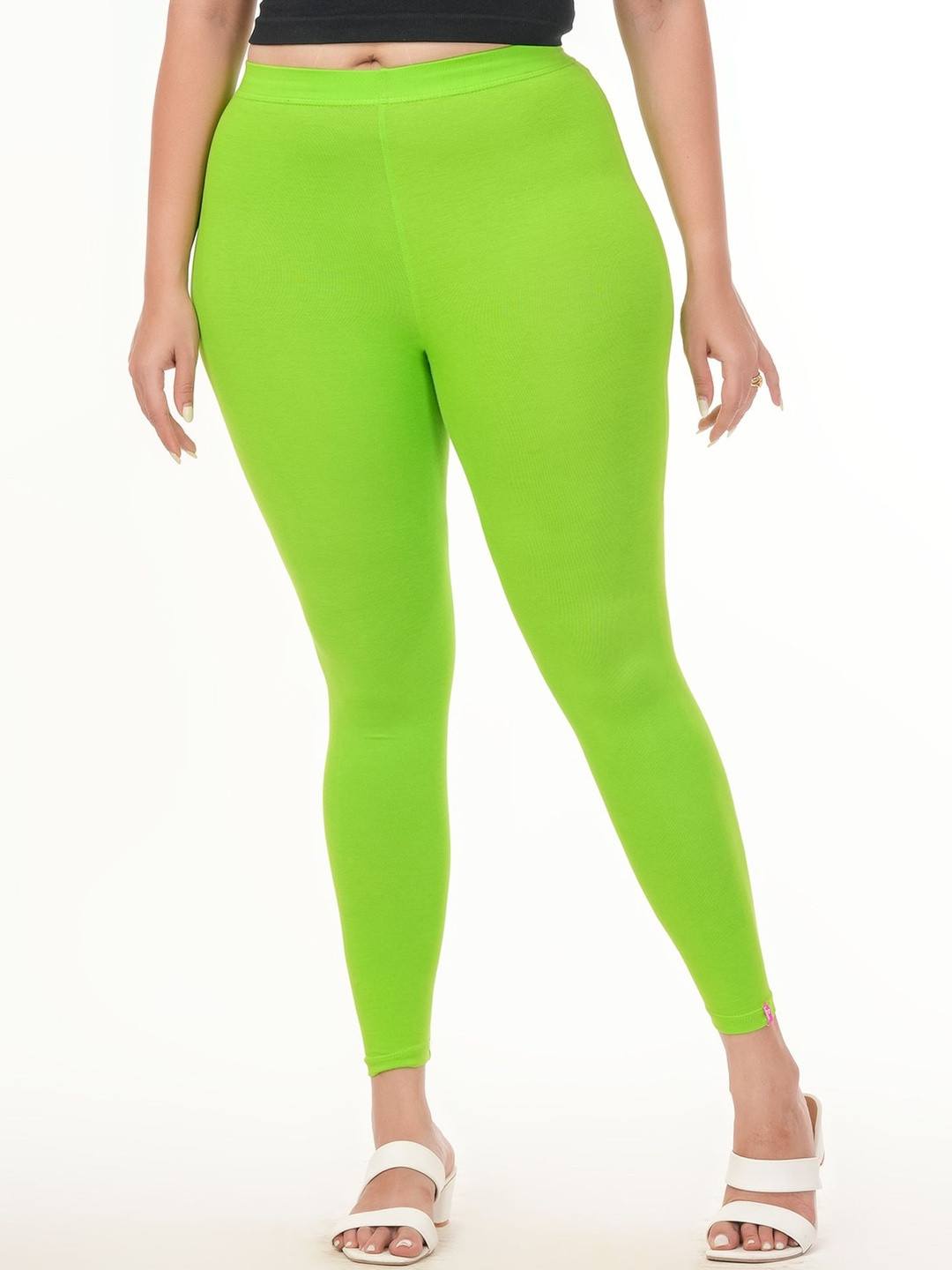 Loveit Women Cotton Blend Solid Ankle Length Leggings