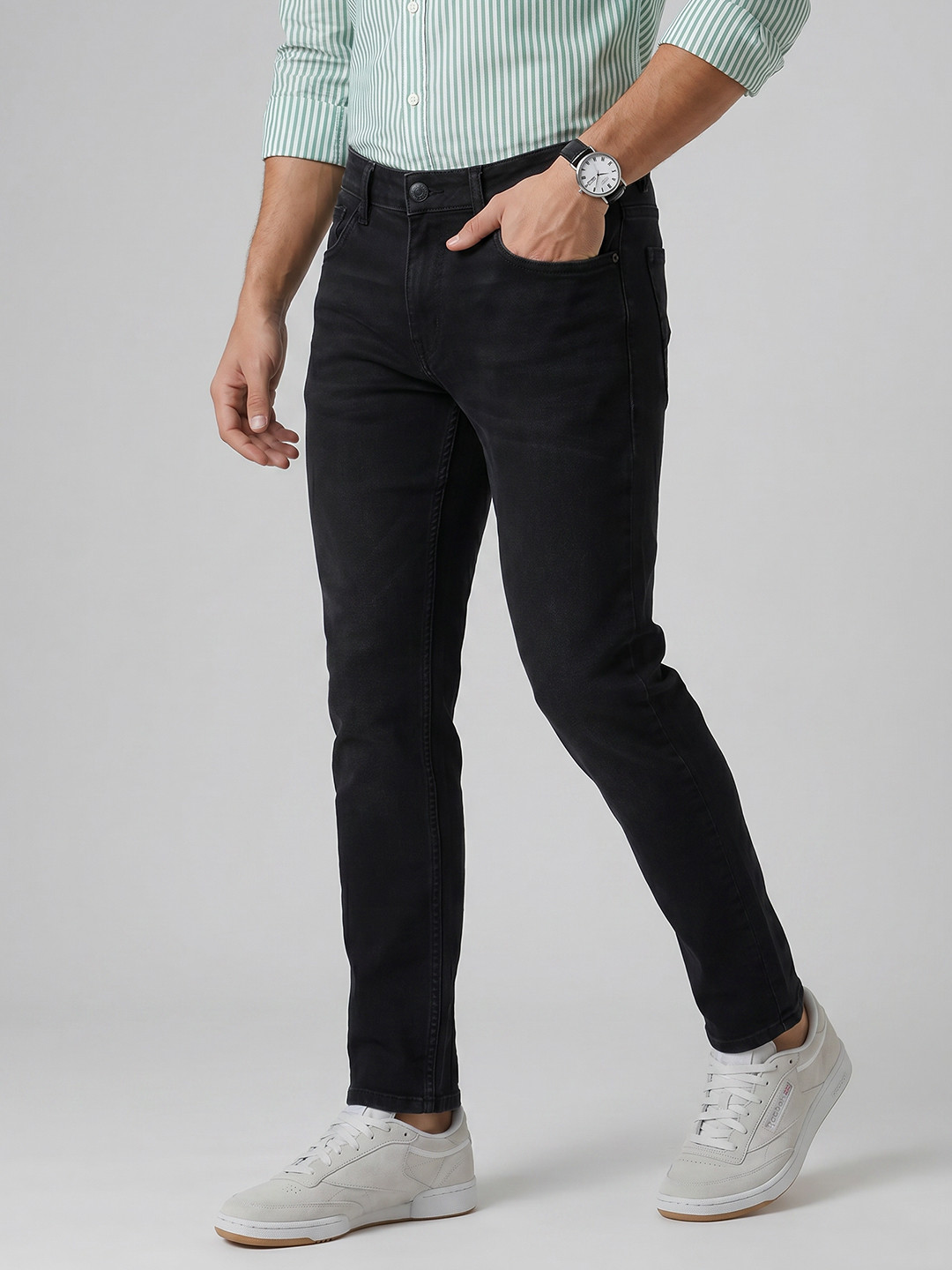 Spykar Men Rover Mid Rise Regular Fit black Jeans