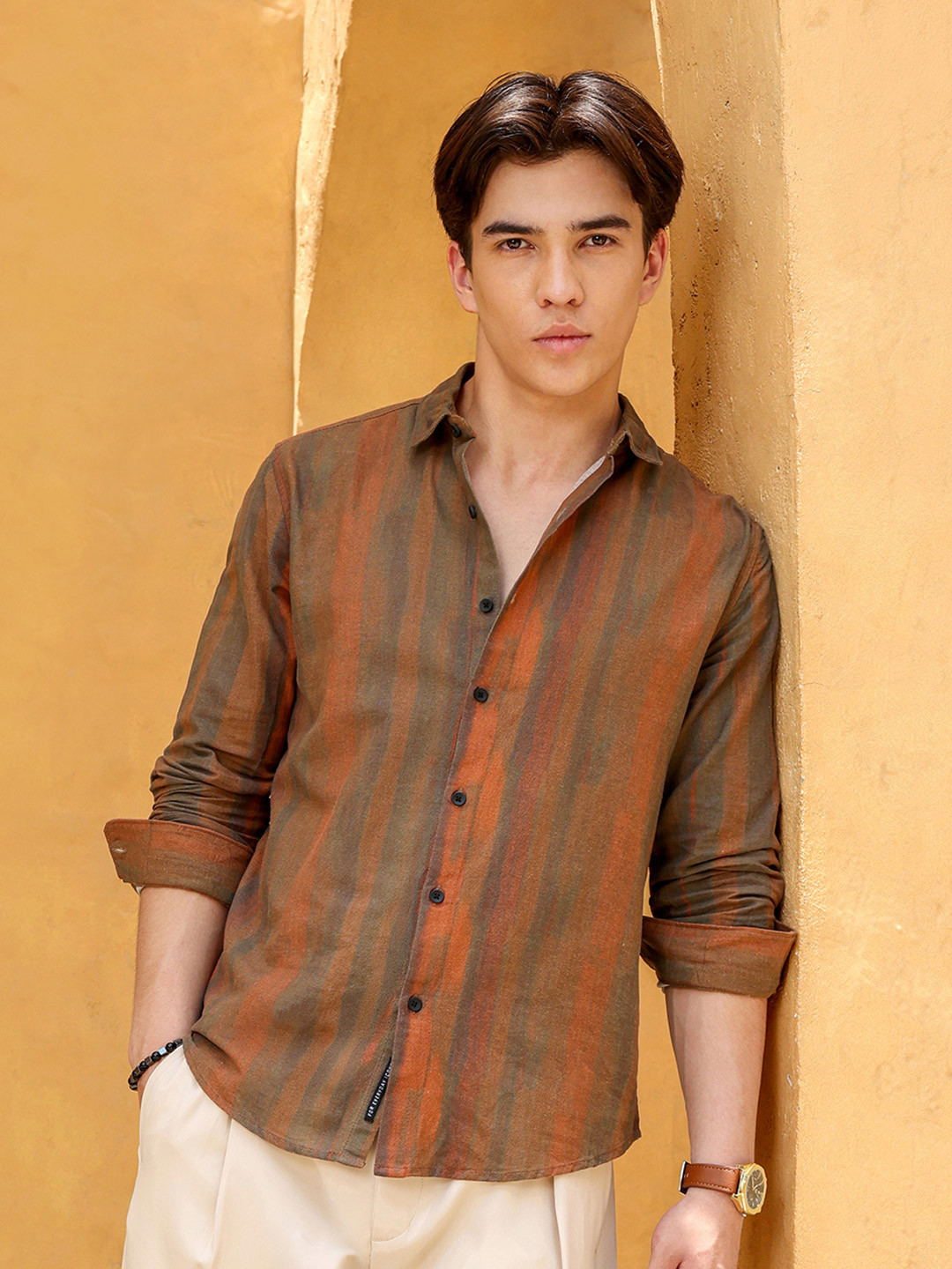 CAHOOT Men Standard Striped Casual Shirt
