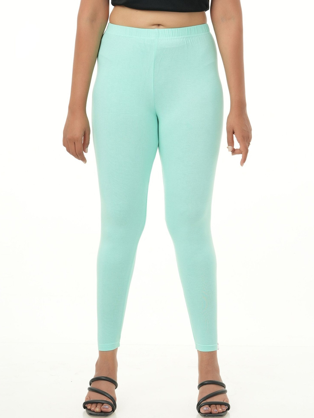 Loveit Women Cotton Blend Solid Ankle Length Leggings
