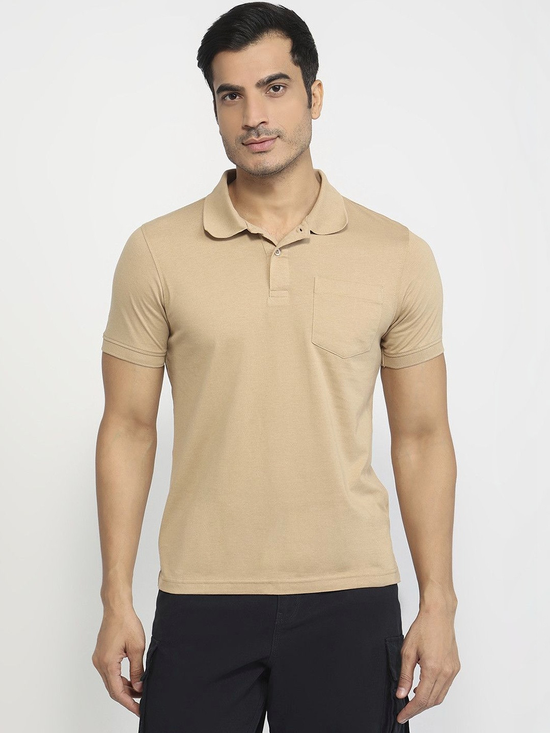 Parx Men Polo Collar Pockets T-shirt