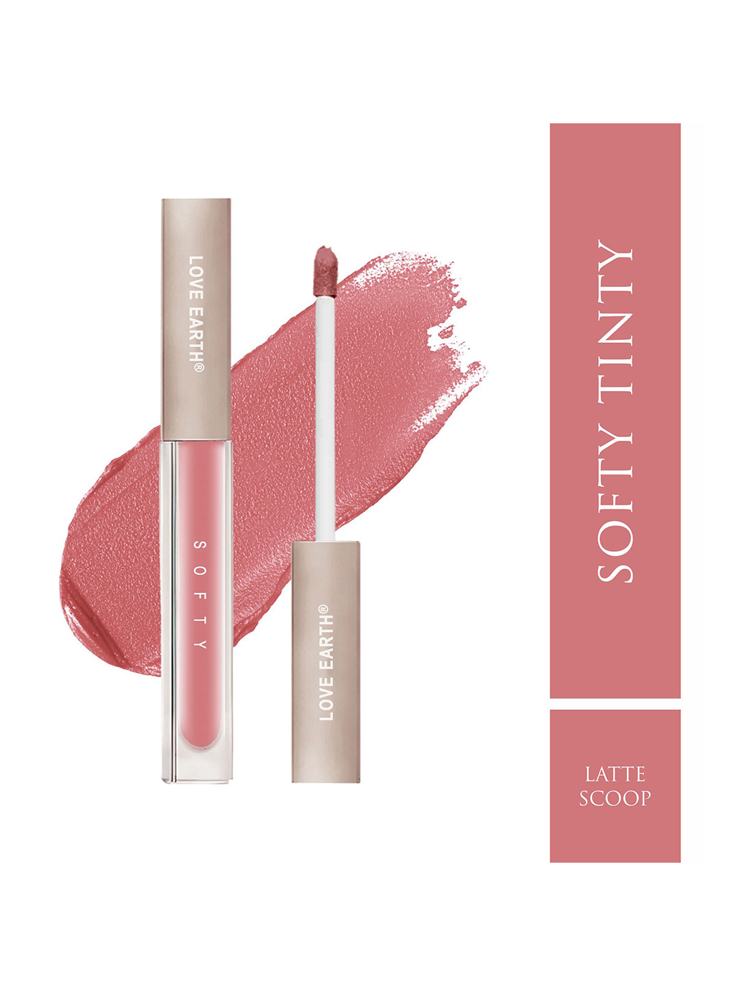 LOVE EARTH Latte Scoop Vitamin E - Squalane & Peptides Infused Hydrating Lip Tint - 1.5ML
