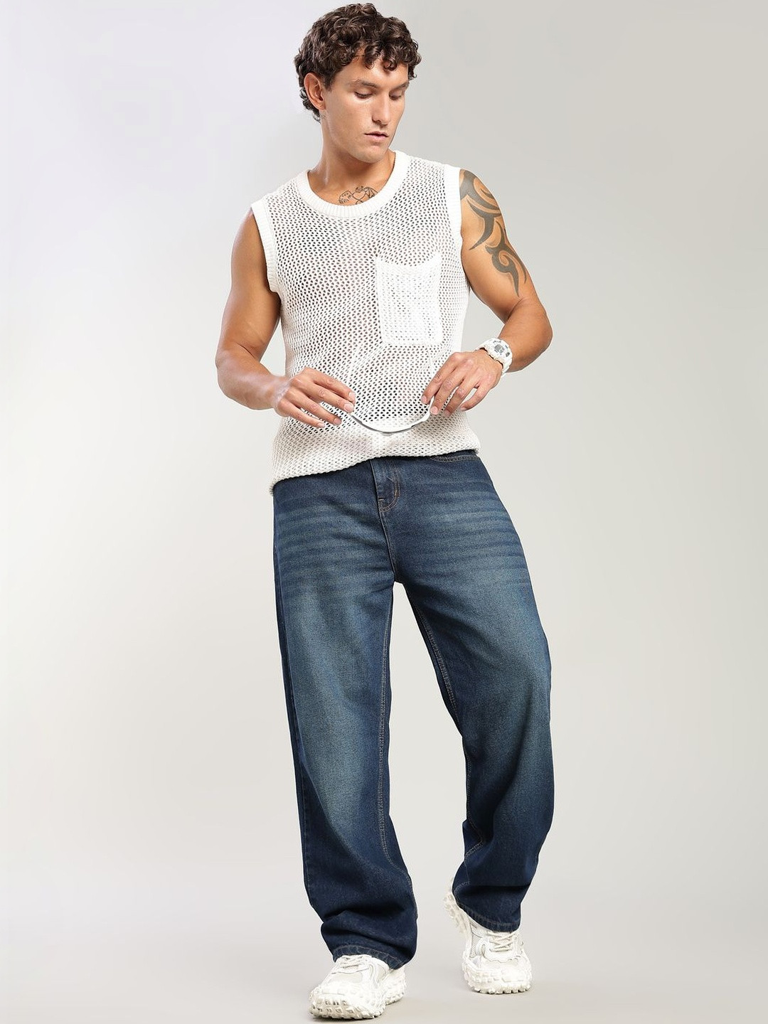 FOUL CHILD Men Light Fade Jeans - Baggy