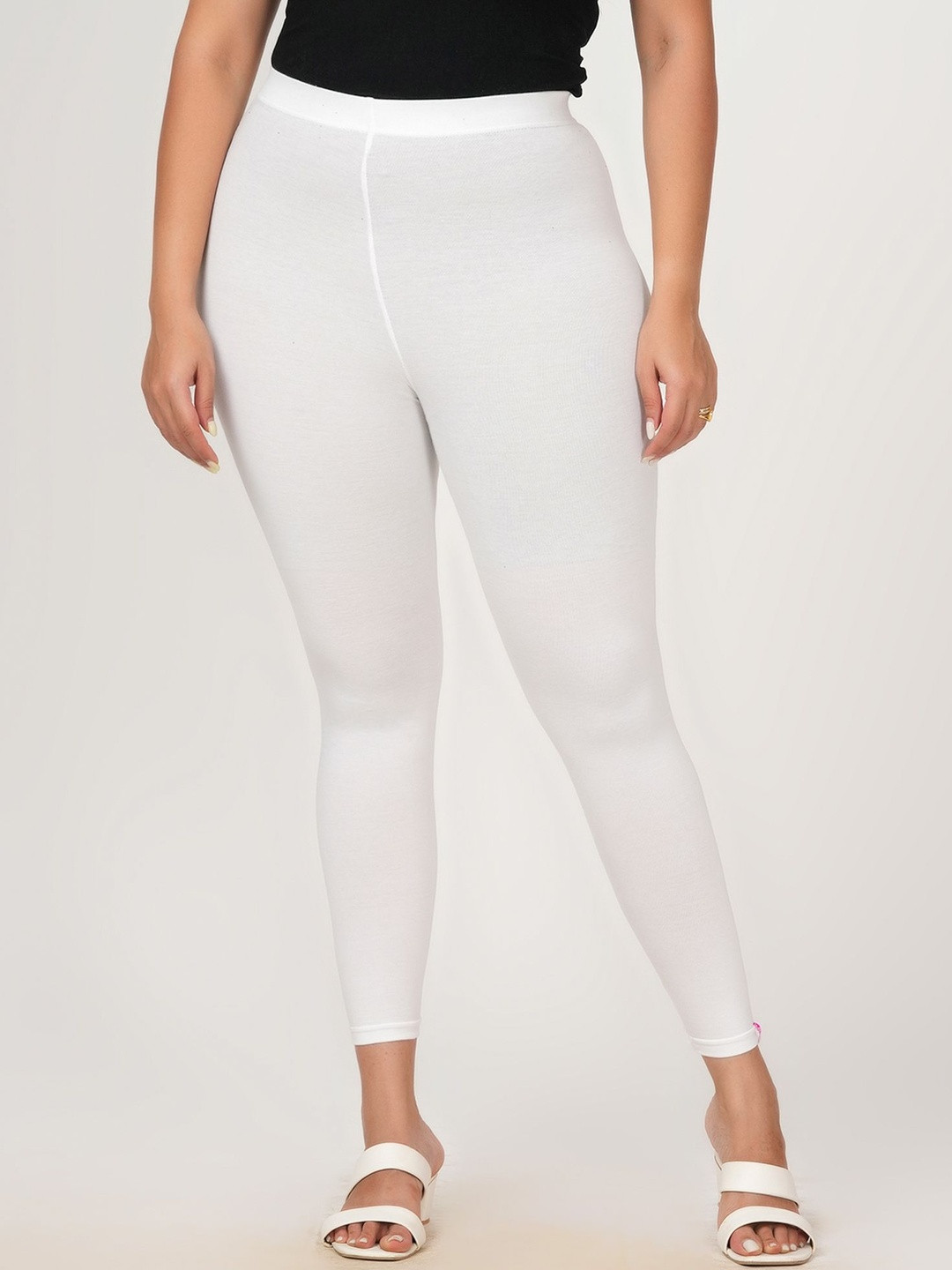 Loveit Women Cotton Blend Solid Ankle Length Leggings