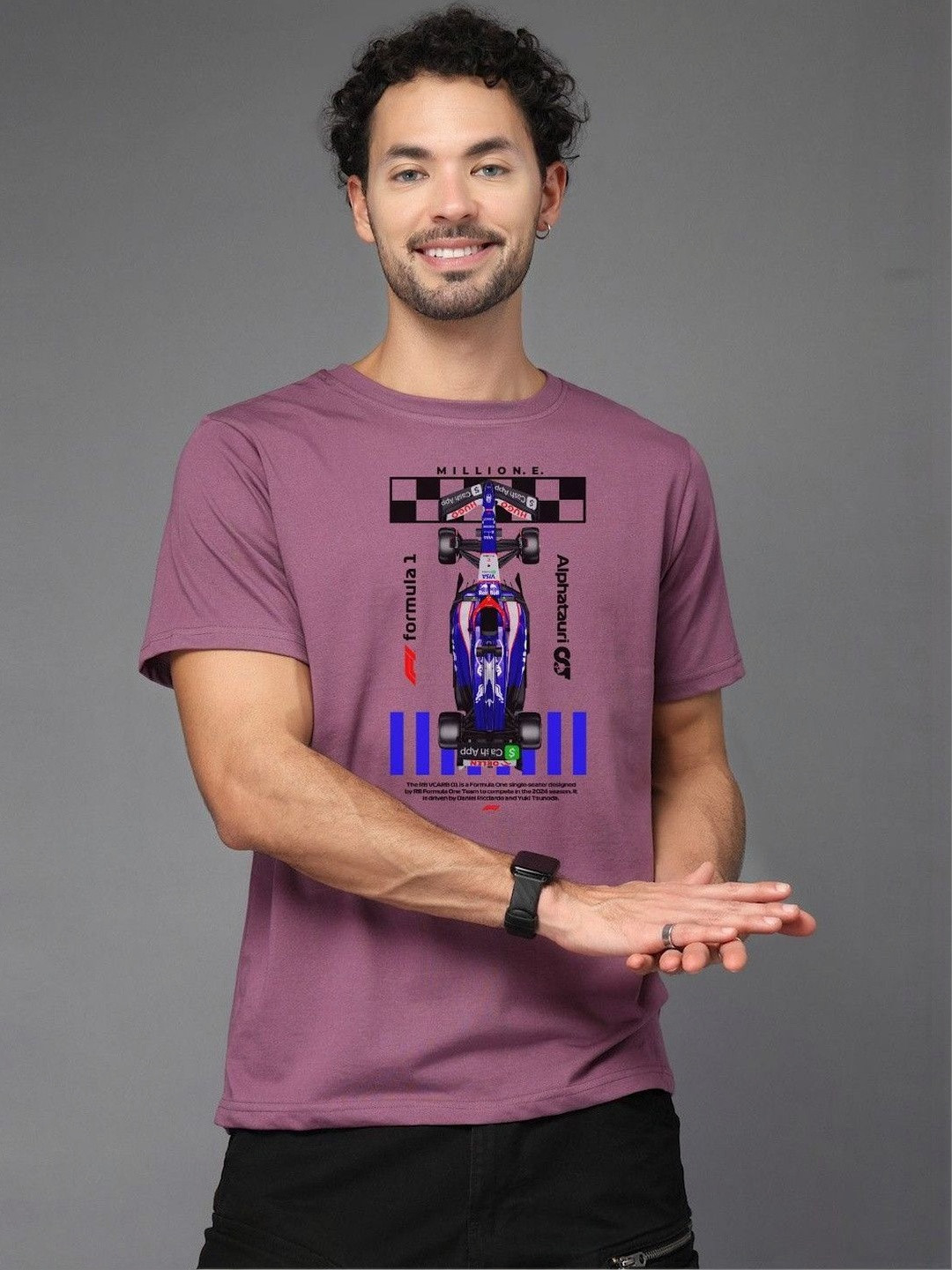 MILLION EMOTIONS Sports Printed Round Neck Cotton Bio Finish T-shirt
