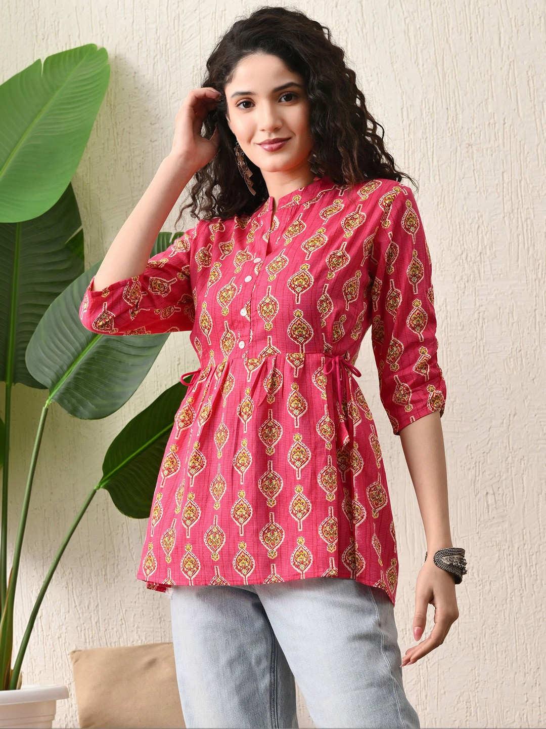 Ashvy Ethnic Motifs Printed Pure Cotton Kurti