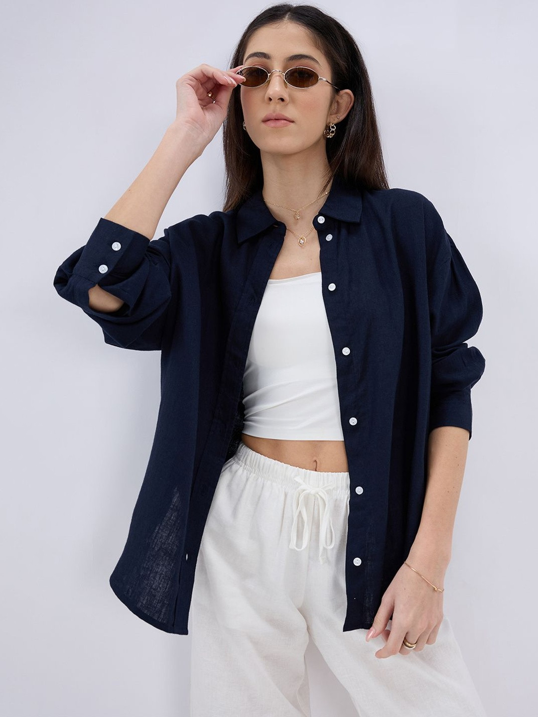 Mystere Paris Women Classic Casual Shirt