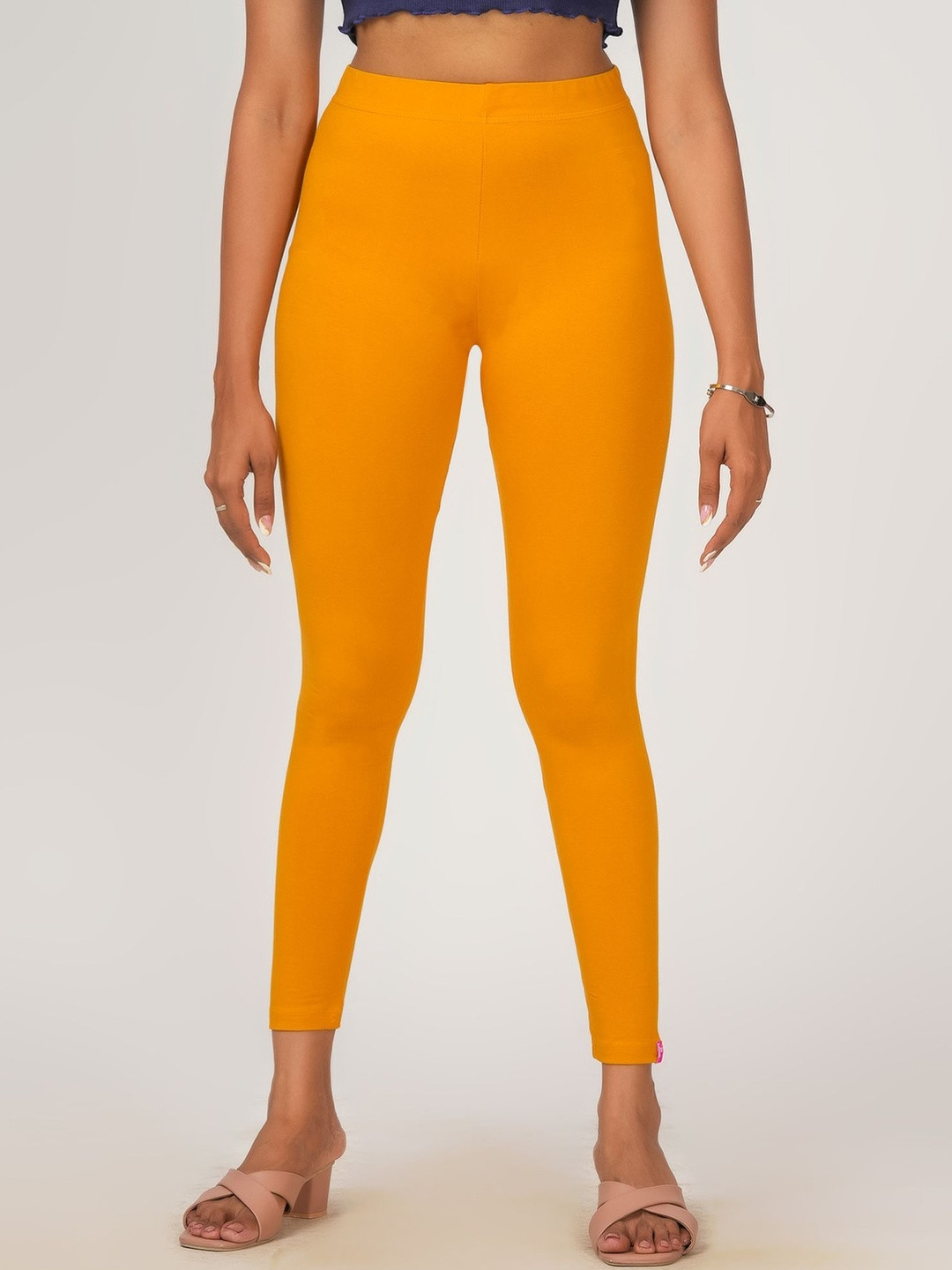 Loveit Women Cotton Blend Solid Ankle Length Leggings