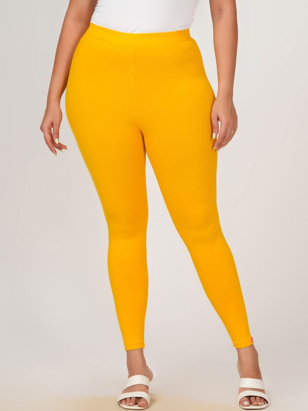 Loveit Women Cotton Blend Solid Ankle Length Leggings