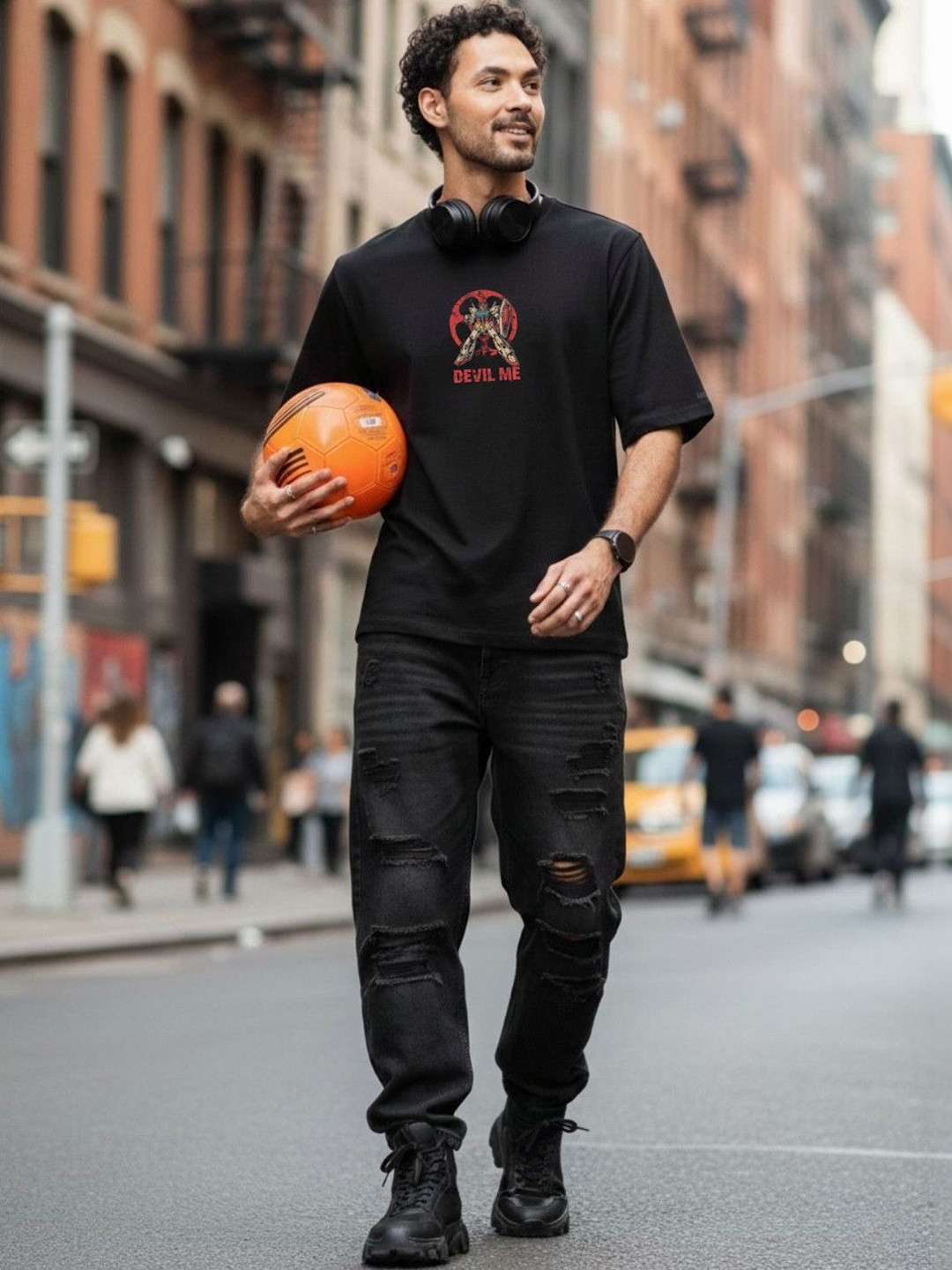 MILLION EMOTIONS Men Typography Printed Drop-Shoulder Sleeves Bio Finish T-shirt