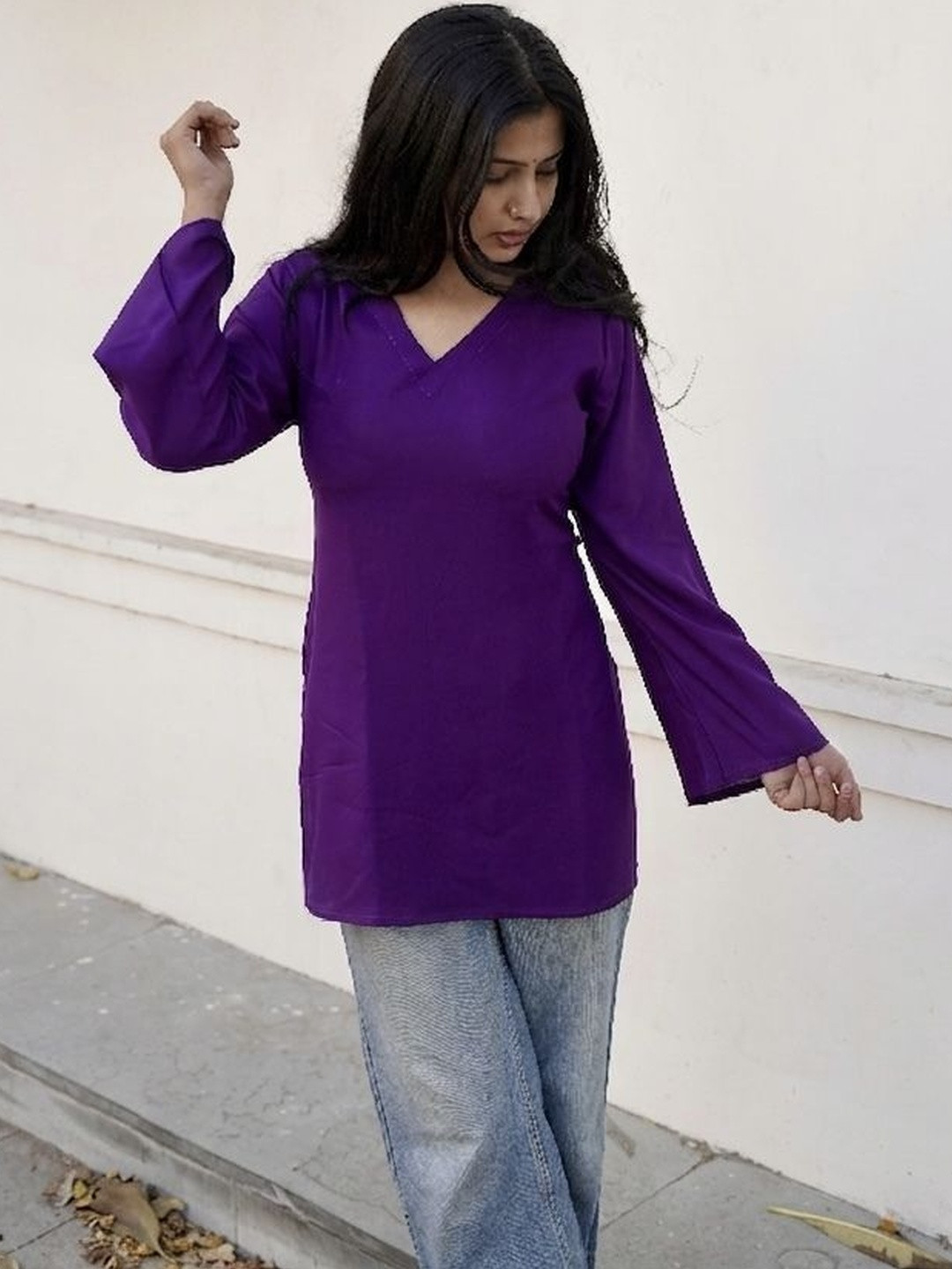 RAJAM Solid Long Sleeves Kurti