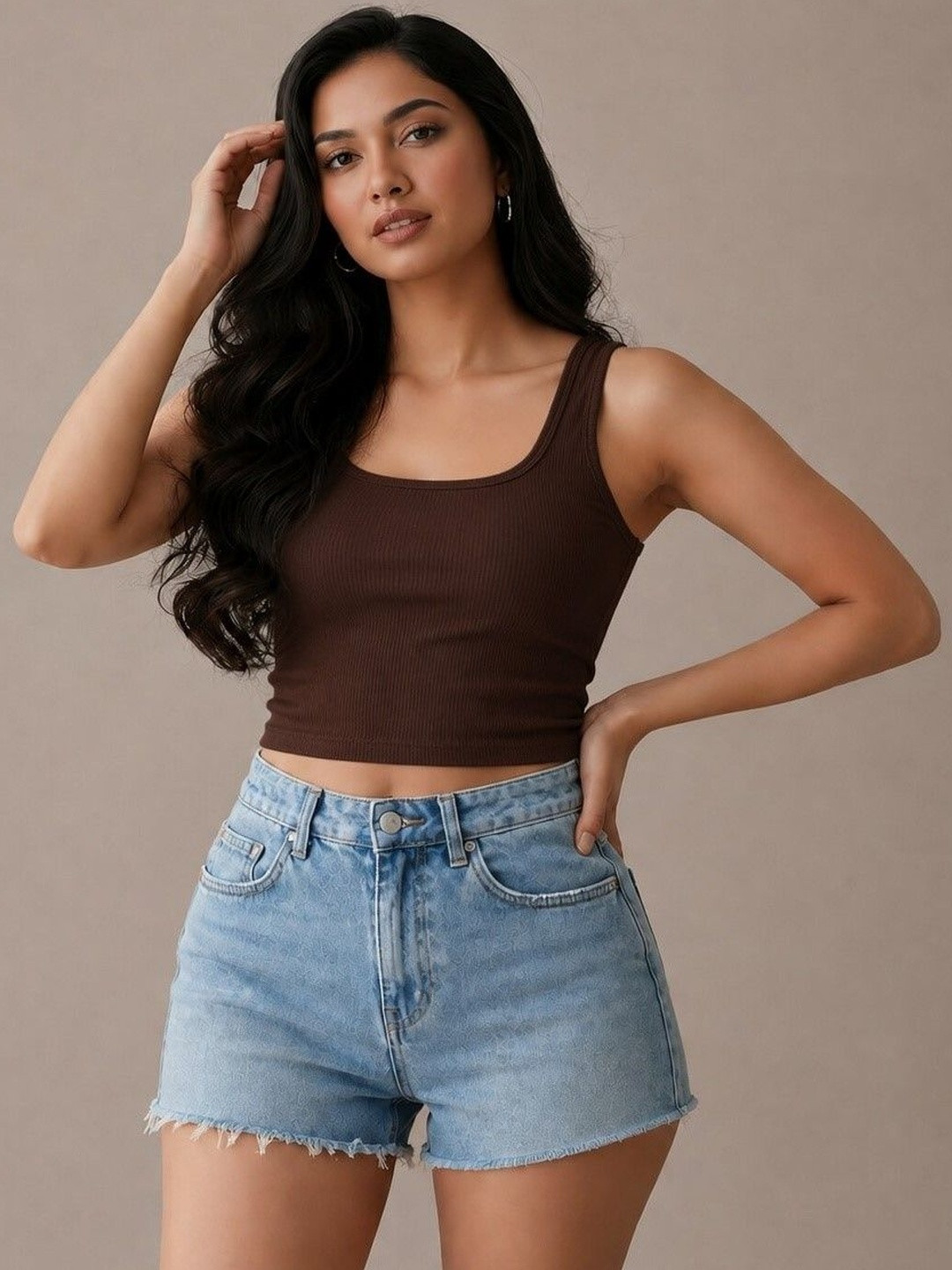 LADYGLOW Cotton Crop Top