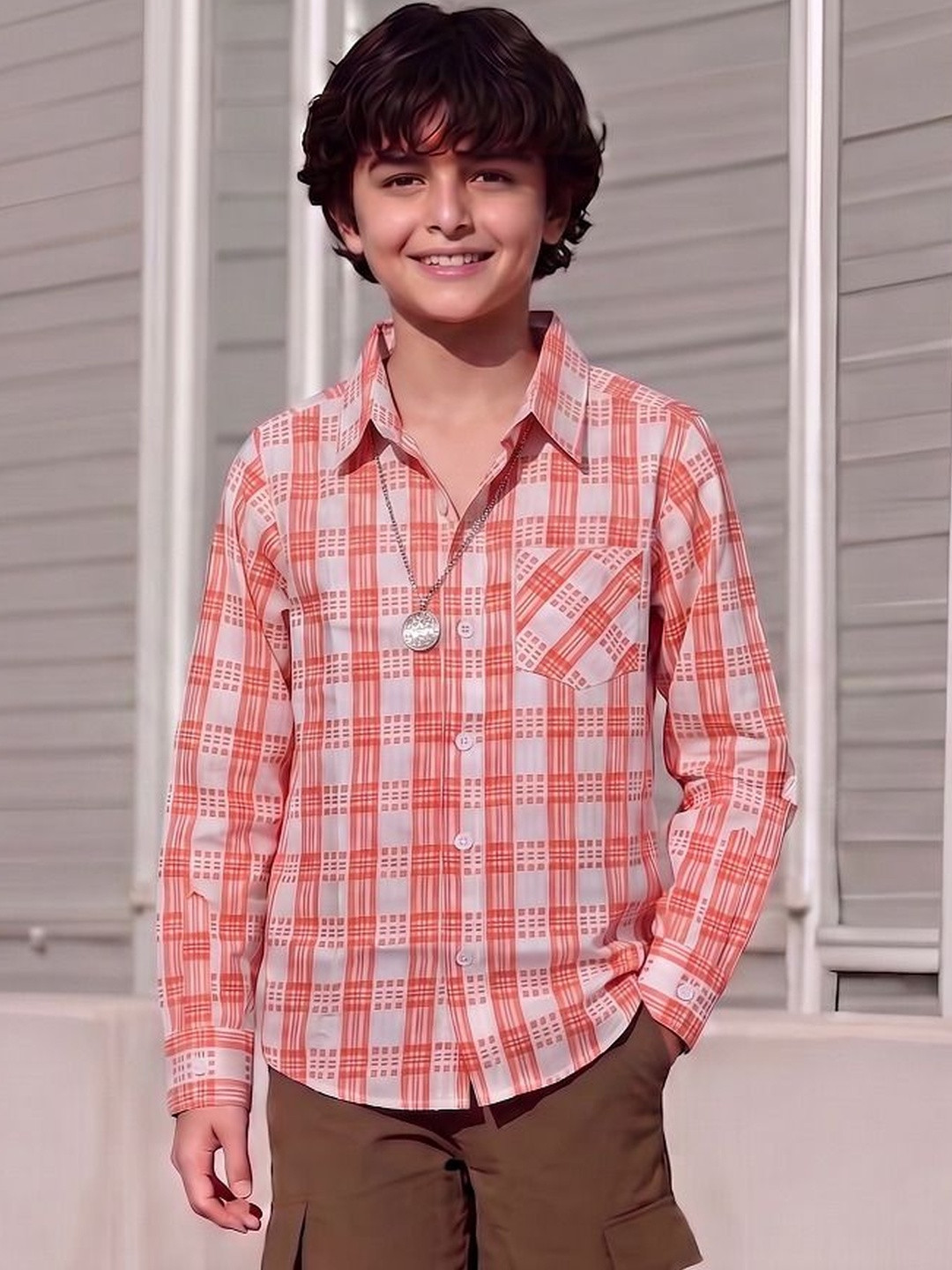 Fraus Boys Checked Casual Shirt