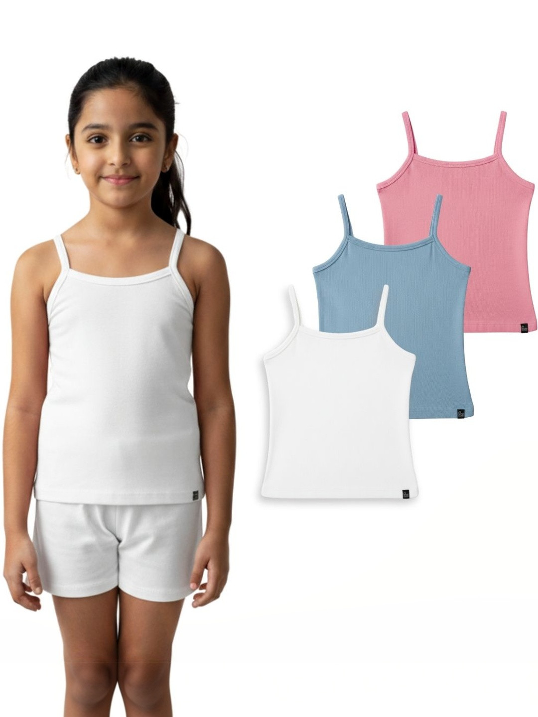 United Colors of Benetton Girls Pack Of 3 Camisoles