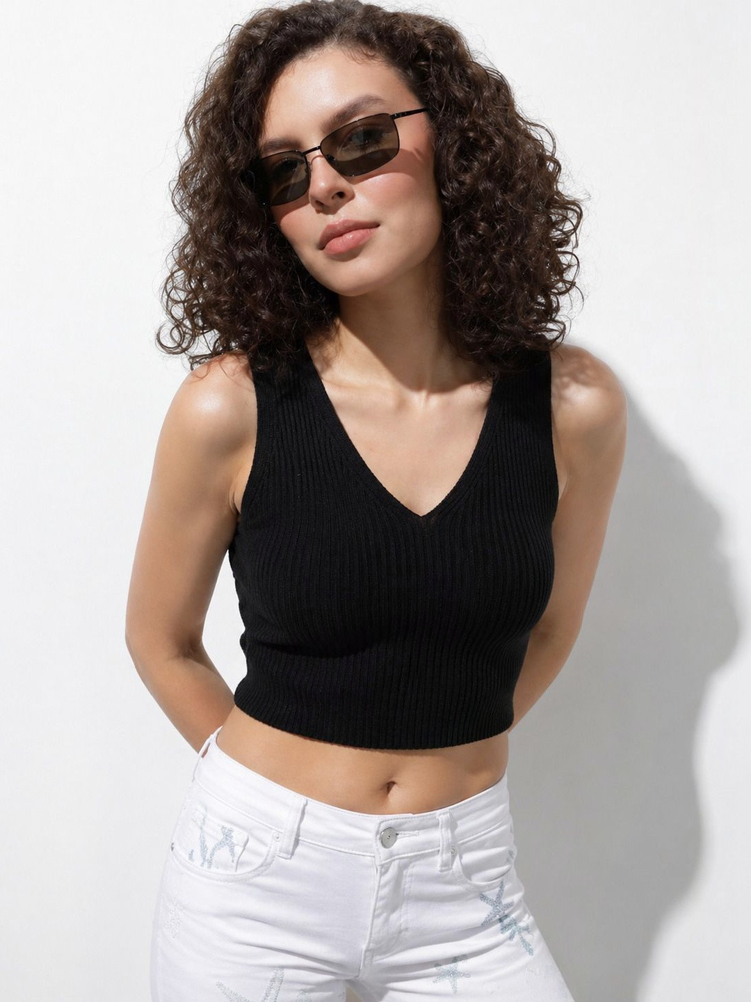 LADYGLOW Cotton Crop Top