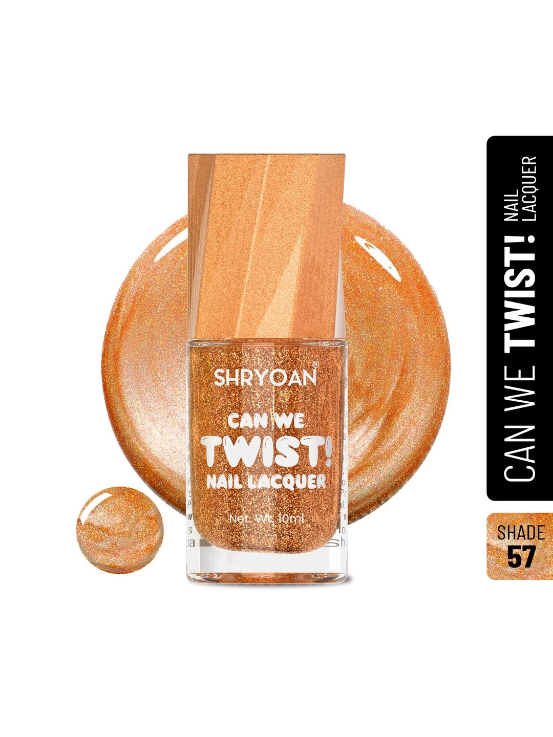 SHRYOAN Can We Twist Glossy Long Lasting Nail Polish - 10 ml - Shade-57
