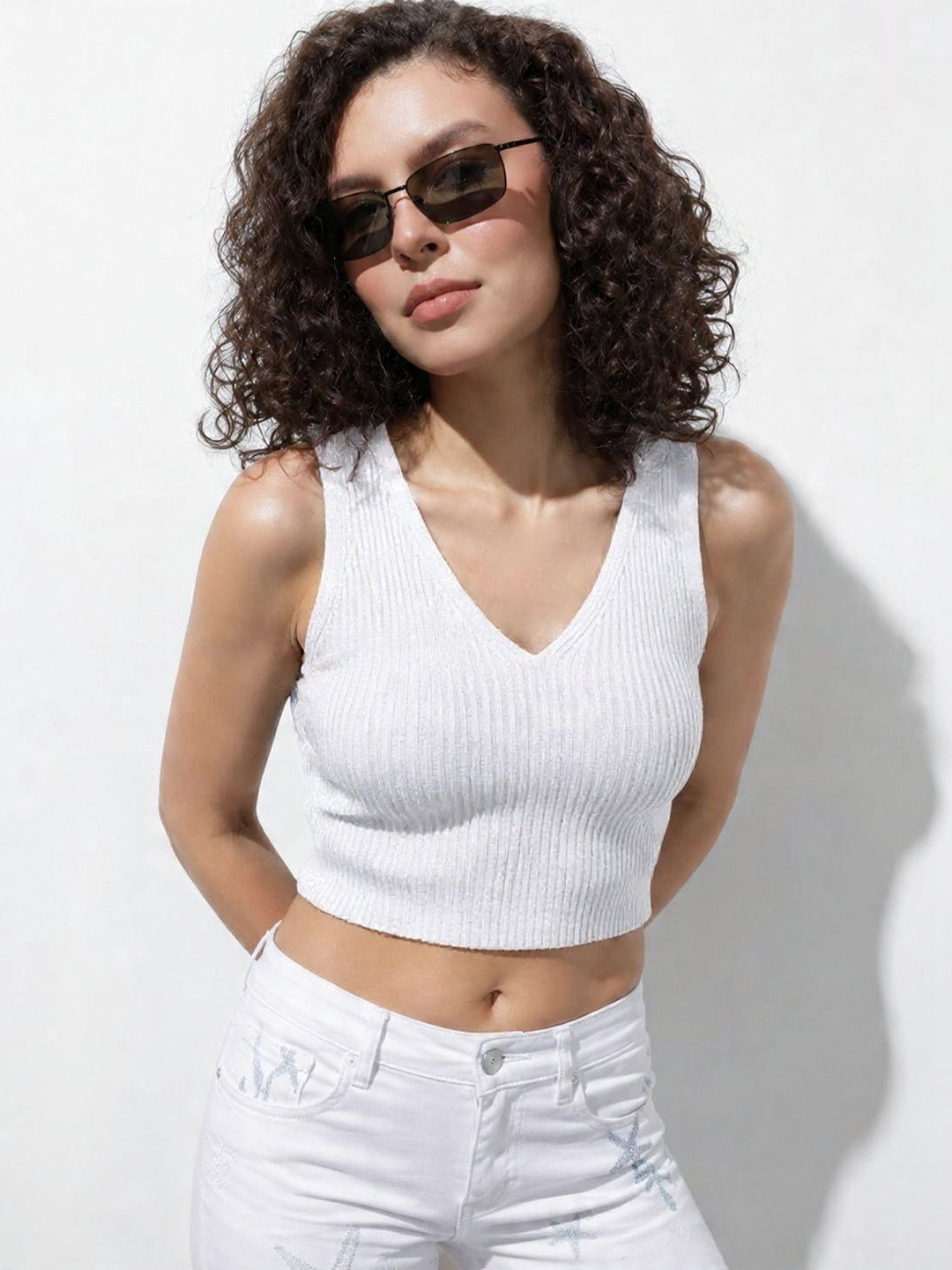 LADYGLOW Cotton Crop Top