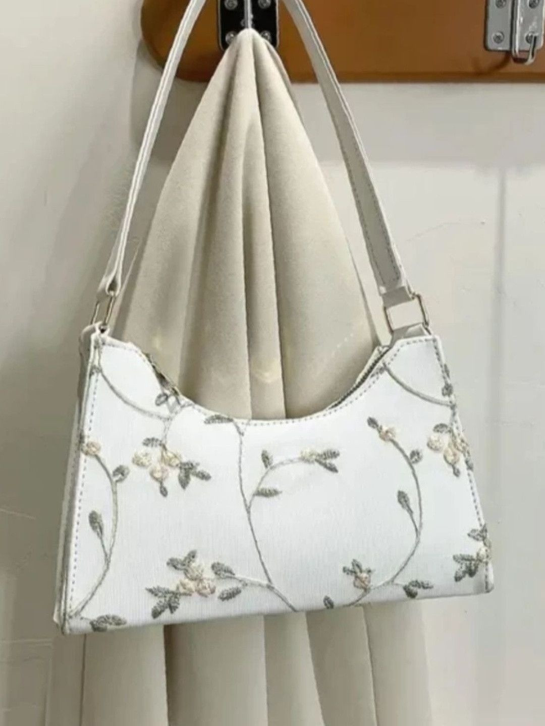 A2Z CREATIONS Floral Embroidered Mini Structured Shoulder Bag