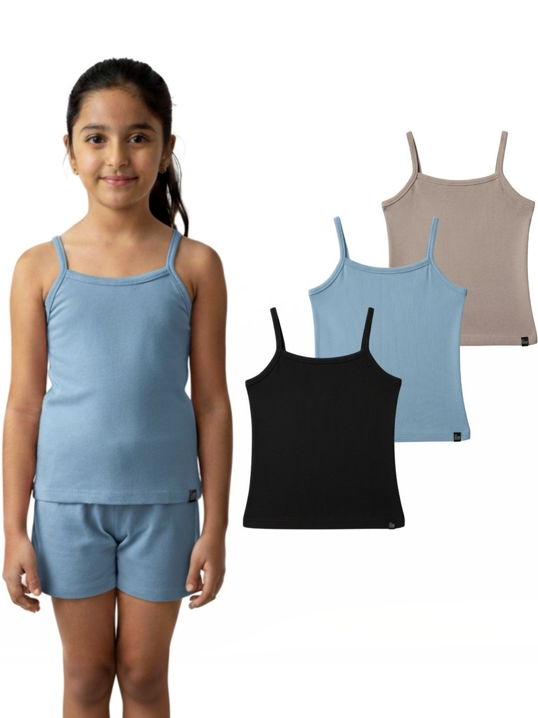 United Colors of Benetton Girls Pack Of 3 Camisoles