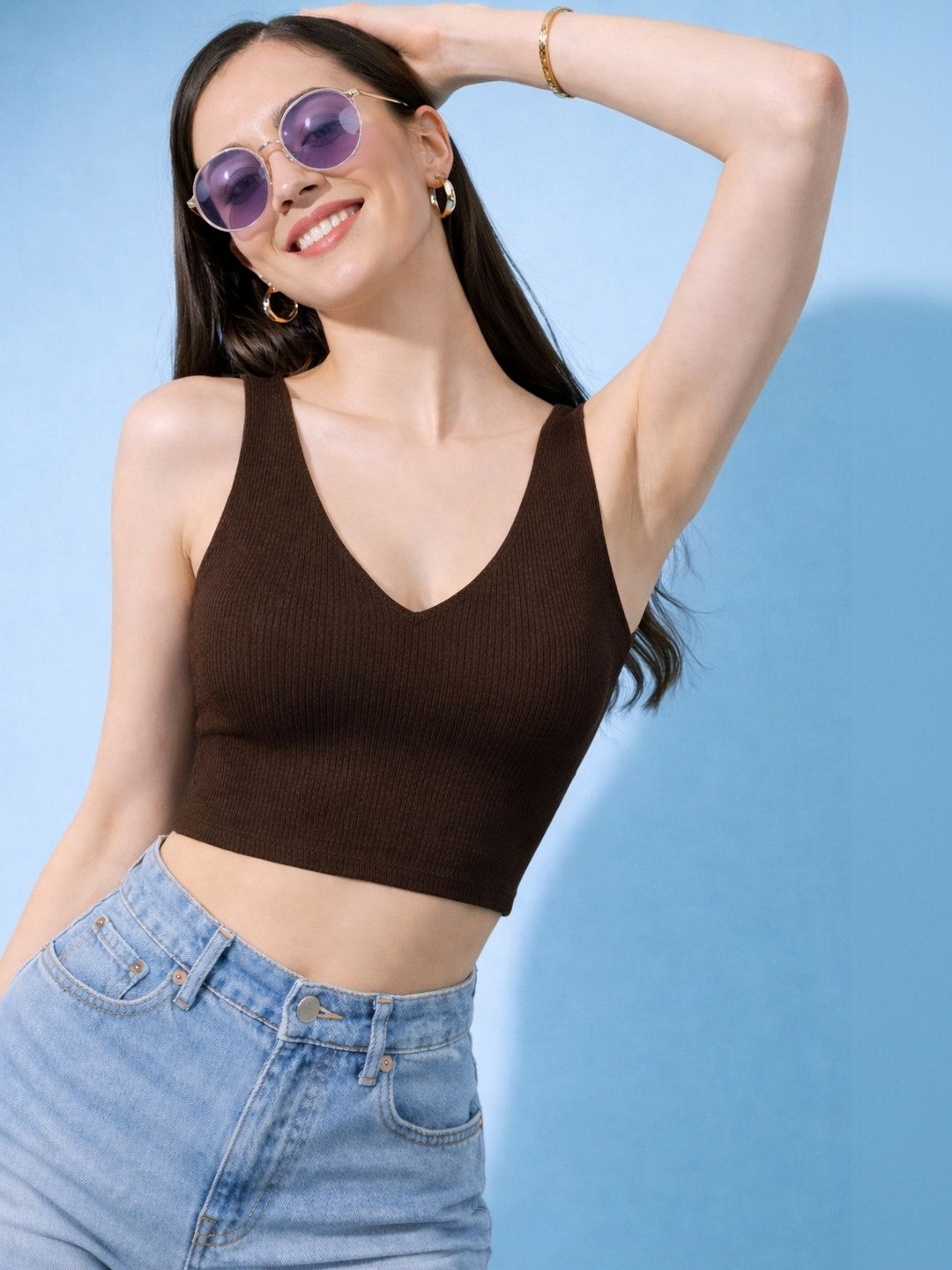 LADYGLOW Cotton Crop Top