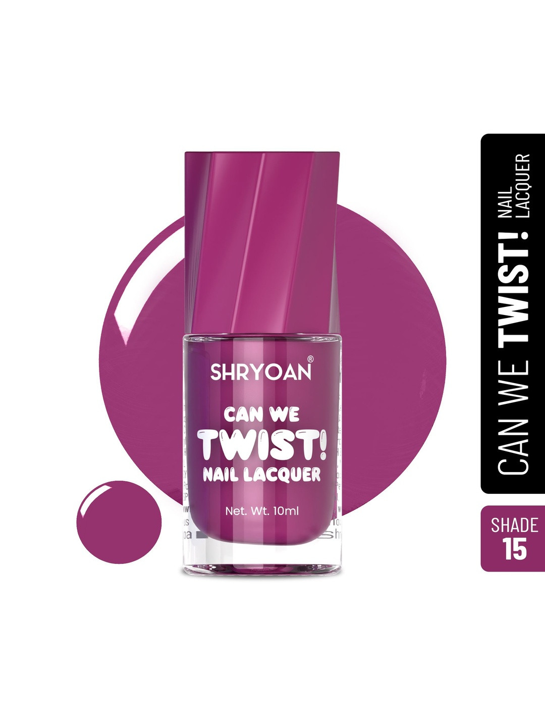 SHRYOAN Can We Twist Long Lasting Nail Polish - 10 ml - Shade-15