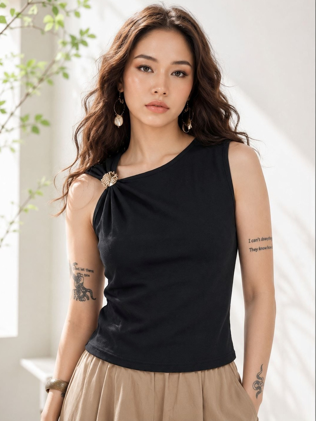 AROD One Shoulder Fitted Top