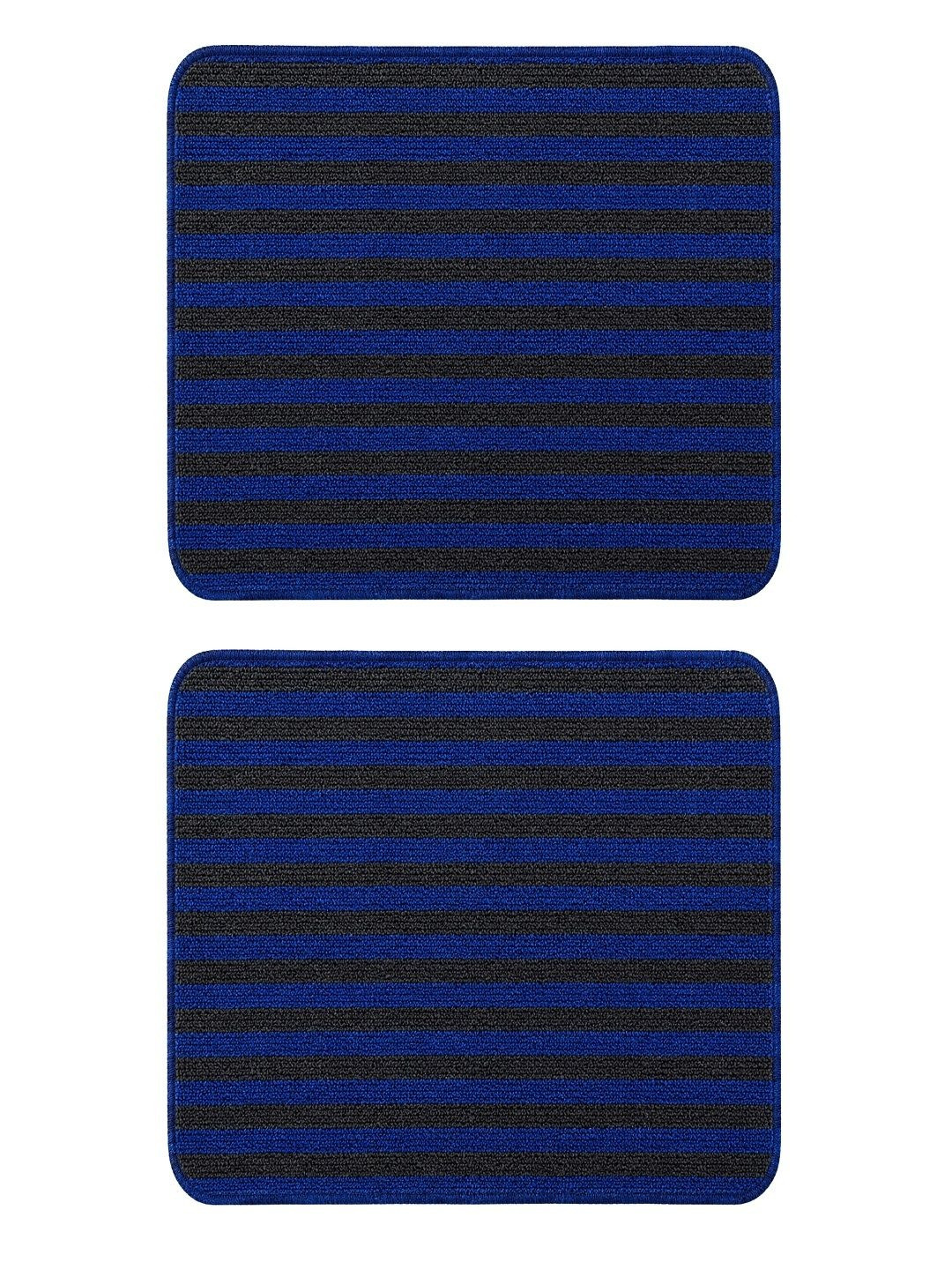 Status Blue & Black Striped Anti-Slip 2-Pcs Doormats