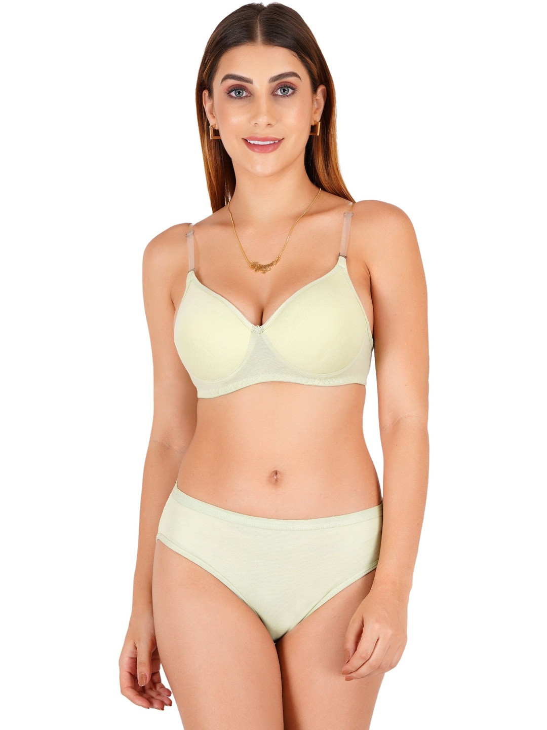 Liigne Lightly Padded and Non-Wired Mid-Rise Lingerie Set
