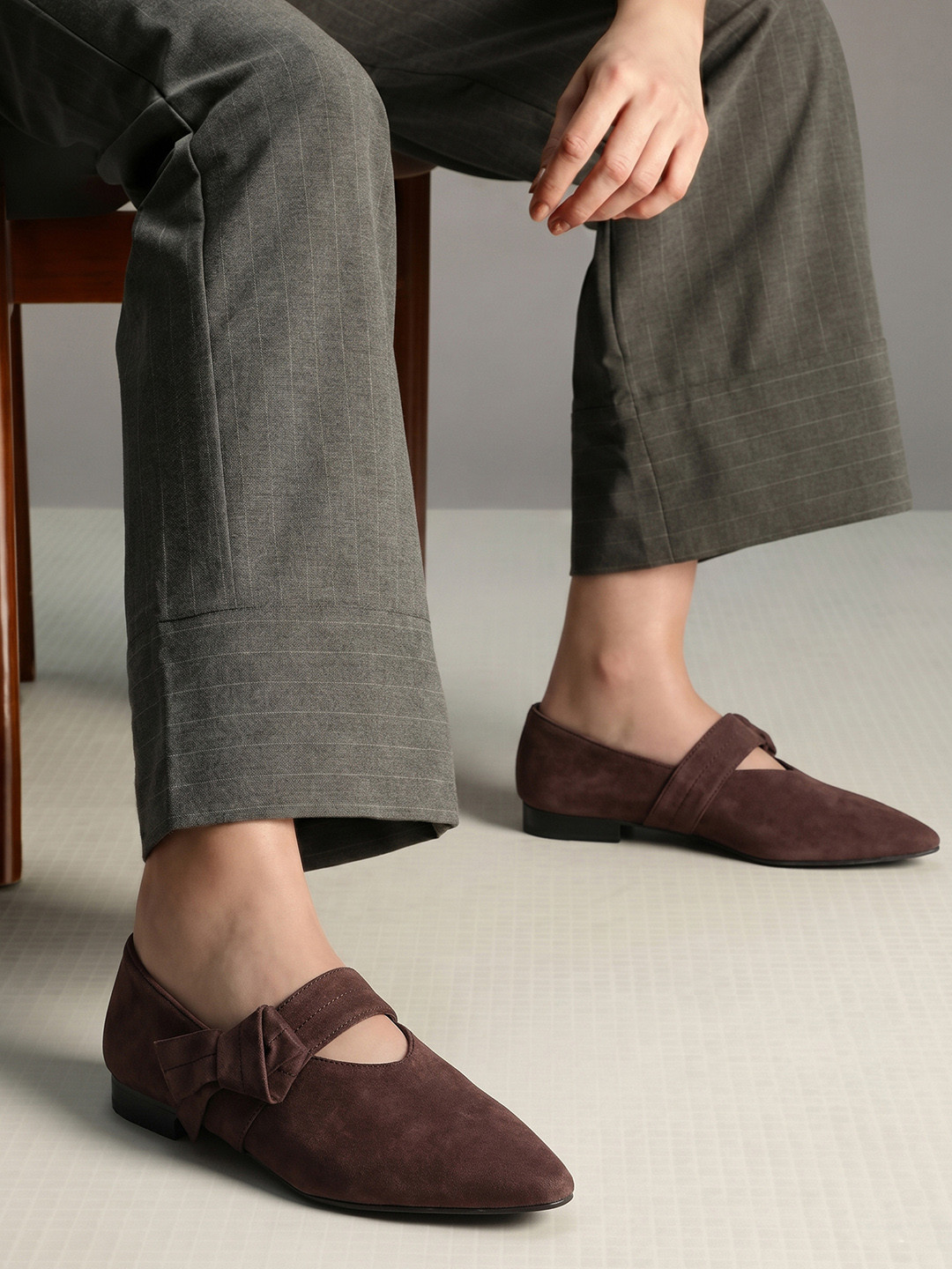 Kenneth Cole Textured Mary Jane Ballerinas