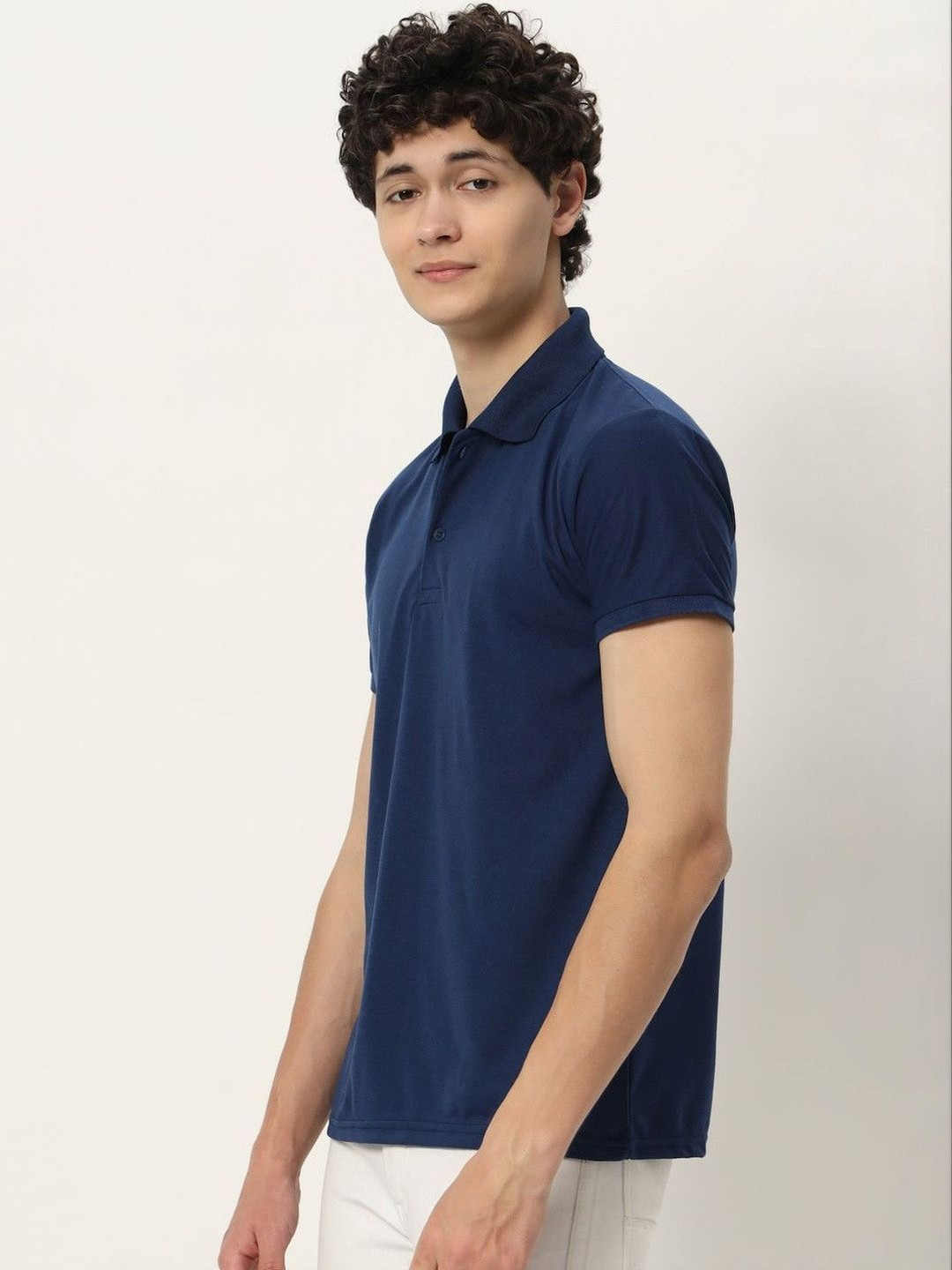 9LKHA Men Polo Collar T-shirt