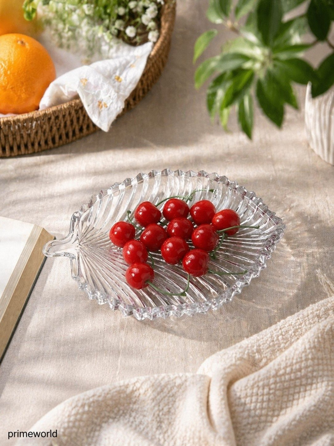 PrimeWorld Transparent 2026 1 Pieces Glass Easy to Clean Plates