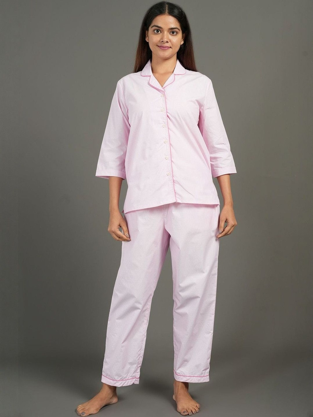 BREATHABLES Women Pure Cotton Night suit
