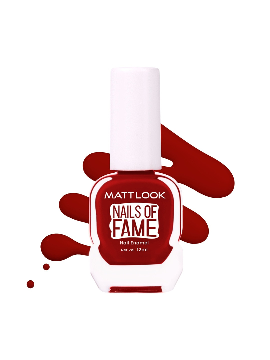 MATTLOOK Nails Of Fame Long Lasting Nail Enamel - 12 ml - Maroon Apple 16