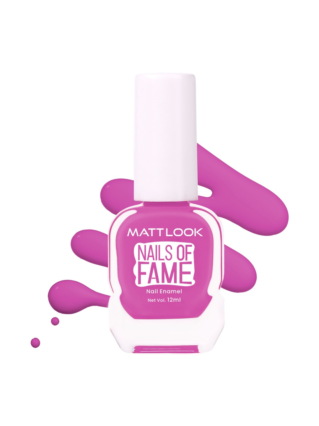 MATTLOOK Nails Of Fame Long Lasting Nail Polish- 12 ml - Onion Pink 19