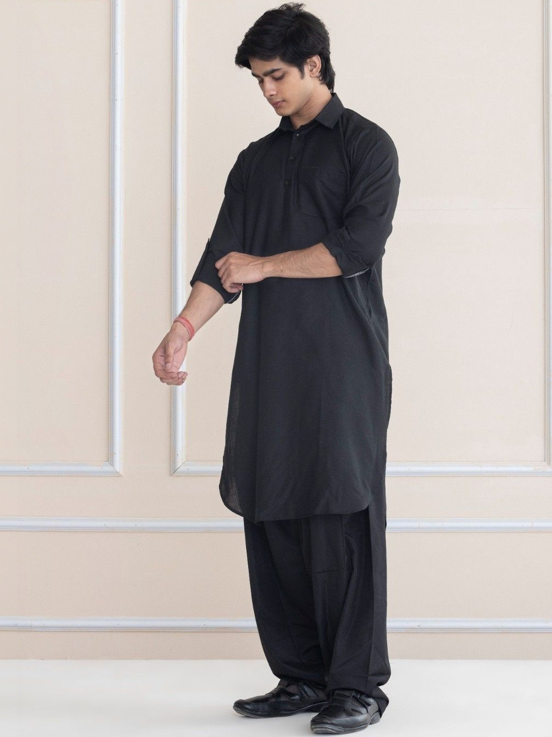 SHROBH Men Regular Kurta with Patiala