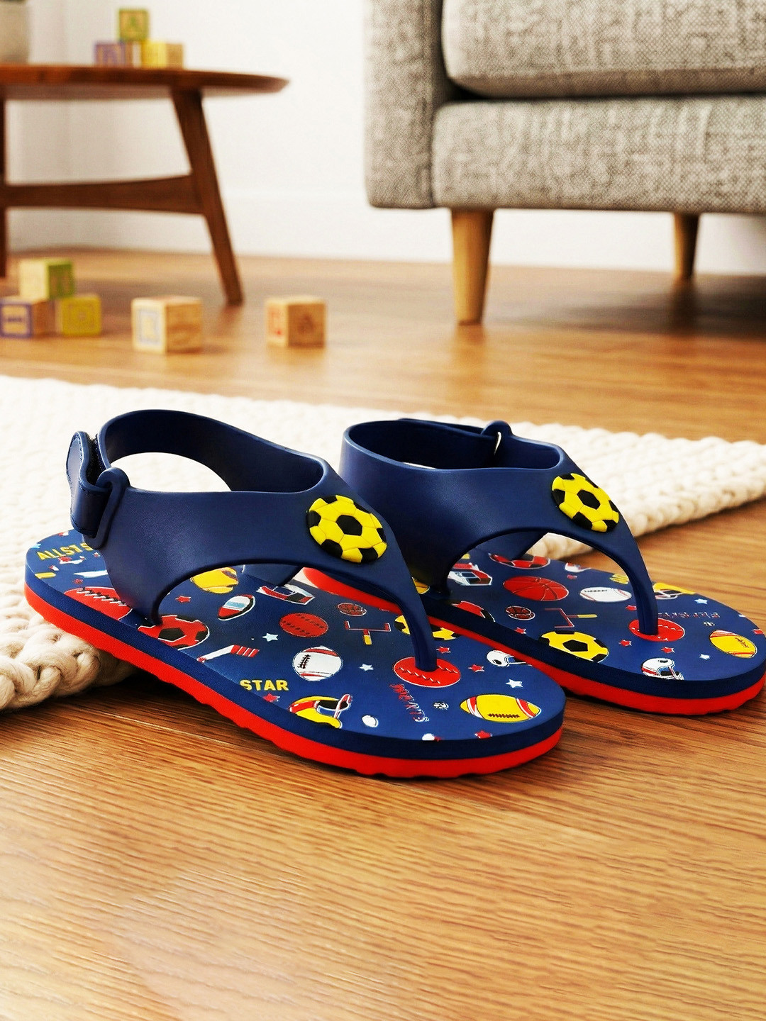MYHUSH Unisex Kids Printed Thong Flip-Flops