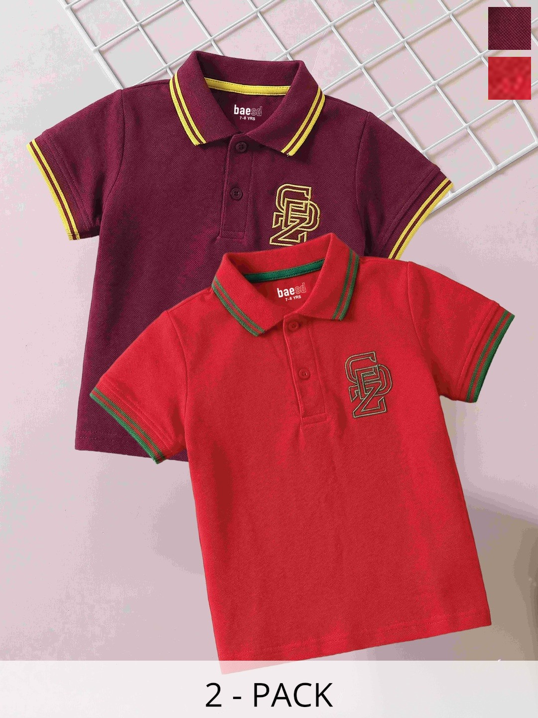BAESD Boys 2 Polo Collar T-shirt