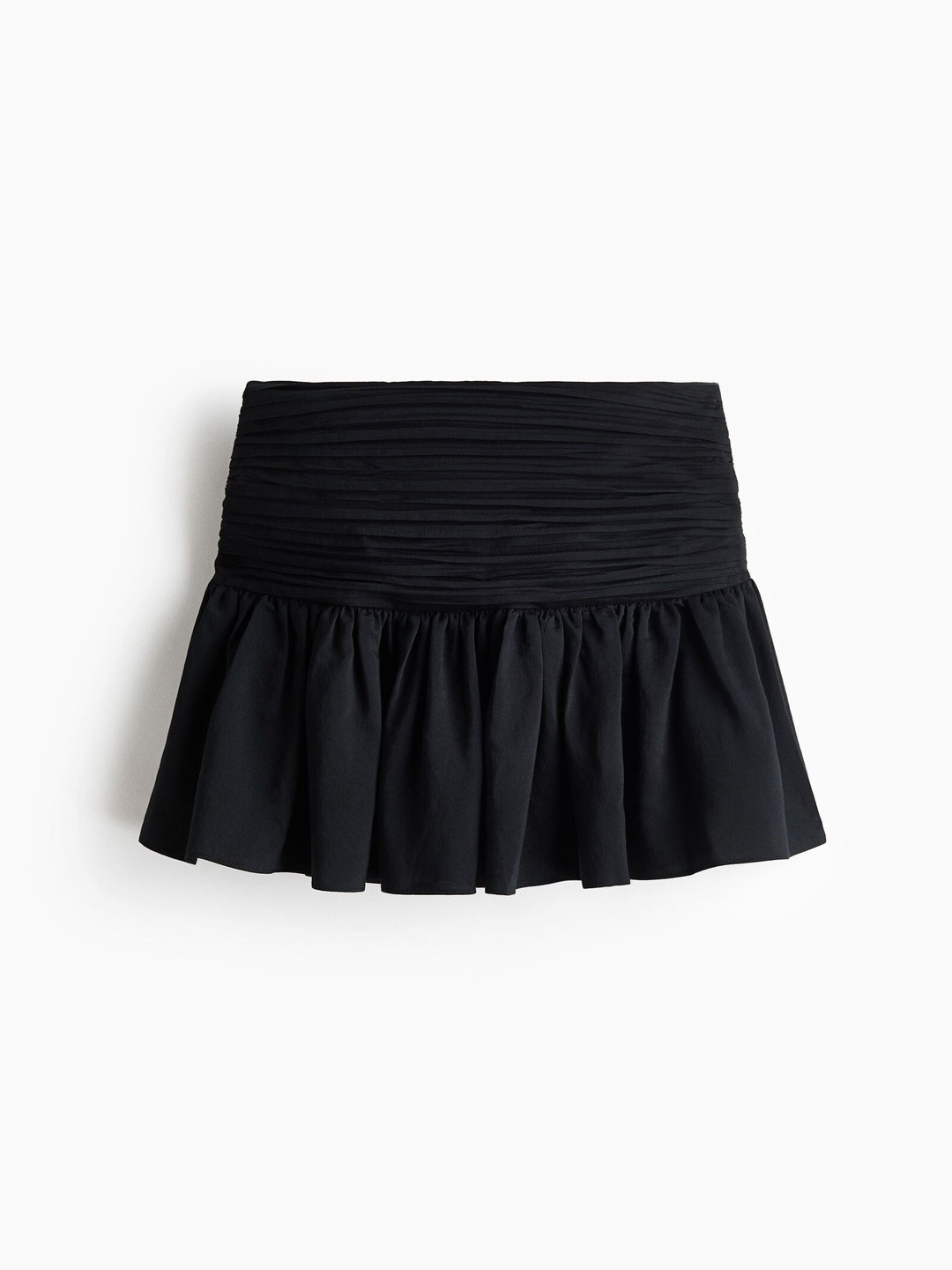 H&M Ruched-Waist Mini Skirt