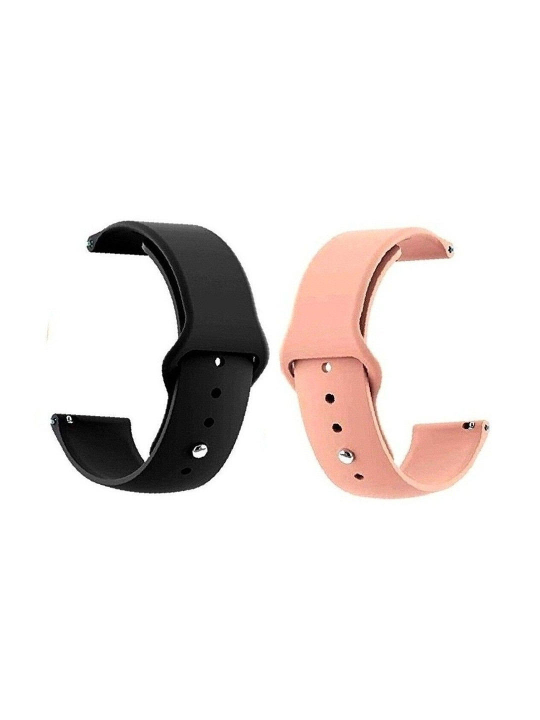 BLACK LOVIES Set of 2 Silicon Tang Watch Straps